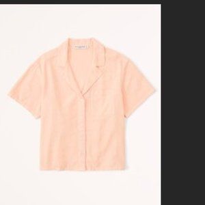 Pink Linen Sleep Shirt